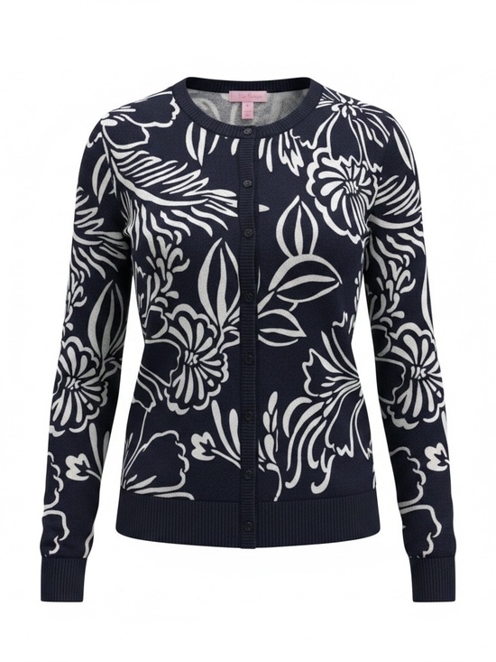 Lilly Pulitzer Sweaters - Lilly Pulitzer navy cotton cardigan - size M